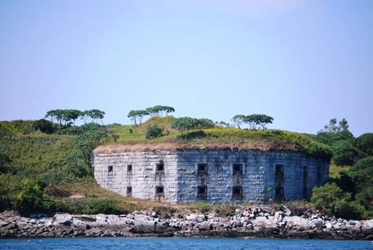 Photo of Portland Discovery - Land and Sea Tours - Portland, ME, United States. Fort Scammel on House Island